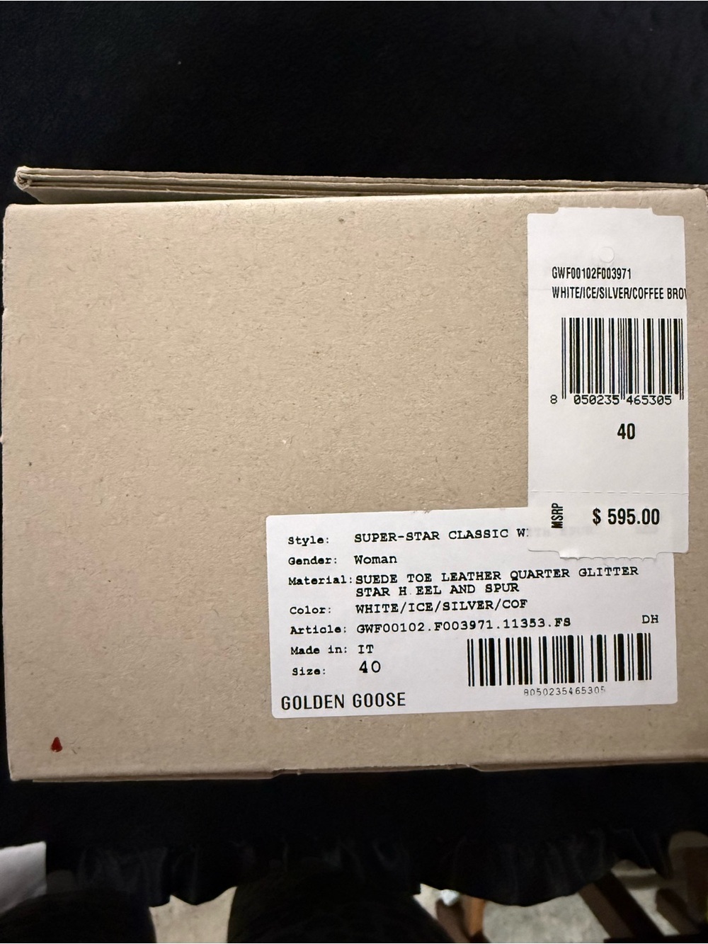 Golden Goose White Ice Silver Coffee Brown Sneakers